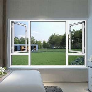 Phong cách Pháp khu dân cư PVC <span class=keywords><strong>Windows</strong></span> đôi cửa sổ cửa sổ uPVC khuôn cửa sổ - Product Image 2