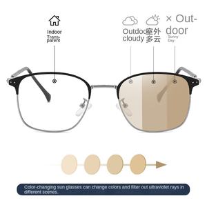 Lunettes optiques d'ordinateur Anti-lumière bleue, monture de lunettes photochromiques pour femmes et hommes, 1924 - Product Image 2