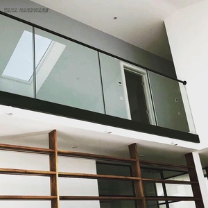 Lamel recinzione balcone esterno vetro senza cornice balaustra ringhiera morsetto striscia led alluminio a forma di u sistema di canali profie - Product Image 2