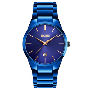 Montre pour homme d'affaires tendance, marque <span class=keywords><strong>Skmei</strong></span> <span class=keywords><strong>9140</strong></span>, mouvement japonais, acier inoxydable, OEM, étiquette privée, montre-bracelet - Product Image 2