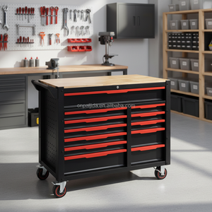 Gabinete de Herramientas Móvil con Ruedas, Resistente, Cuerpo de Acero Anticorrosión, Cajones con Cerradura, Asa Ergonómica - Product Image 6