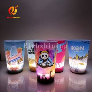 Richshining Offre Spéciale 14oz Halloween Party LED Tasse Liquide Activé Lumière Tasse Tasse Crâne Forme Clignotant Tasse pour Bar Party - Product Image 2