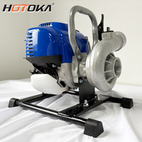 Pompa Air Bensin HOTOKA 35.8cc 0.95kW 4 Tak GX35 Portabel 144F untuk Irigasi Pertanian dan Transfer Air