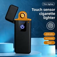 Nouveau Briquet Électronique en Plastique Tactile USB et Type-C 2026 avec Fonction Coupe-Vent pour Cadeaux d'Affaires