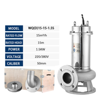 Pompe broyeuse submersible électrique QY haute pression anti-colmatage en fonte robuste pour eaux usées et eaux claires 220V/380V 1.5KW