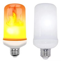 Bombilla LED con Efecto de Llama, con Sensor de Gravedad, 3 Modos de Iluminación Intermitente, 7W, E27, E26, B22, Cuerpo de Aluminio, Llama Simulada