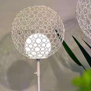 Luz de esfera hueca LED, adorno de paisaje de globo moderno para patio exterior, camino, Patio, parque, jardín, iluminación RGB IP54 - Product Image 4