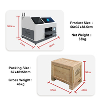 Impresora de Tarjetas de Sobremesa de Inyección de Tinta UV A5 Mini XP600, Totalmente Automática, con Pantalla Táctil, de Bajo Costo, para Pequeñas Empresas