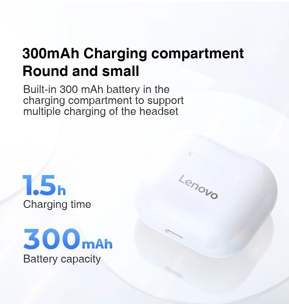 100% Original Lenovo Lp40 Wireless Headphones Touch Tws Control LP40 TWS Headset Stereo For Smartphone Lenovo Earphones