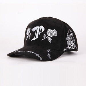 Tùy Chỉnh Bông 5 Bảng Điều Chỉnh Một Khung Thêu Chạy Thể Thao Cap Cong Brim 3D Thêu Logo Da Lộn Mũ Bóng Chày Cho Nam Giới - Product Image 4