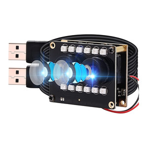 2MP WDR ar0230 ống kính kép USB máy ảnh mô-đun tầm nhìn ban đêm ống nhòm webcam với IR LED Board FO nhận dạng khuôn mặt ELP-USB0230X2-V90 - Product Image 1