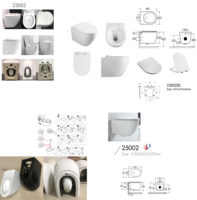 WC suspendu Tornado avec bidet intégré, en céramique, ensemble de toilettes et de lavabo, pour hôtel, avec réservoir d'eau dissimulé, certifié CE, pour salle de bain et cuisine