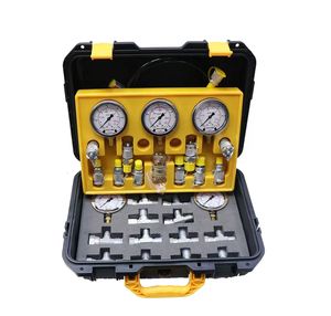 Testeur de pression hydraulique pour excavatrice, 3/4/5 manomètres, manomètre de pression hydraulique pour excavatrice avec raccords en T - Product Image 6