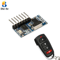 Module récepteur RF 433 MHz avec code d'apprentissage, décodeur, 4 canaux de sortie sans fil, kit DIY pour télécommande, encodage 1527