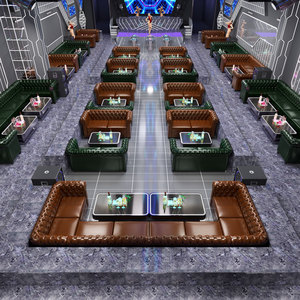 Cabina de cuero PU de lujo ligera personalizada UShape restaurante Club Bar sofá <span class=keywords><strong>discoteca</strong></span> conjunto de muebles de sofá Hotel Bar muebles de restaurante - Product Image 2