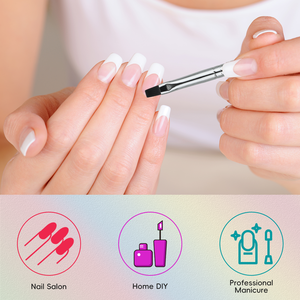 Ensemble de 5 pinceaux professionnels à manche acrylique spiralé coloré haute élasticité pour nail art, avec étui à paillettes, pour gel UV et peinture DIY - Product Image 6