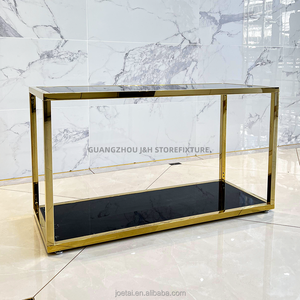 โต๊ะสแตนเลสสำหรับโชว์เสื้อผ้าร้านค้า2ชั้นเฟอร์นิเจอร์เชิงพาณิชย์โต๊ะเก็บดอกไม้ - Product Image 2