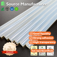 Vente directe d'usine EVA blanc et tige de silicone semi-transparente pour pistolet à colle adhésif thermofusible avec diamètre de 7mm et 11mm