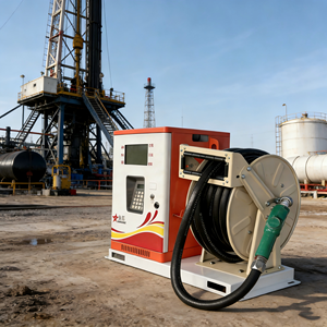 משאבת דלק ניידת 12V / 24V / 220V עם גלגלת צינור ניתנת להארכה עד 15 מטר, מתאימה לתדלוק ציי רכב - Product Image 3