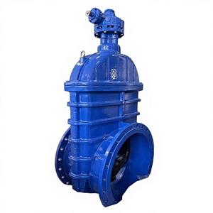 Vanne à opercule en fonte ductile DN <span class=keywords><strong>350</strong></span> PN10/16 DIN3203 F4 avec extrémité à bride et actionneur électrique - Product Image 1
