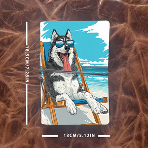 A6 Notebook fatto a mano bellissimo regalo di copertina per i team finanziari ottimo per le note di bilancio e il monitoraggio delle spese <span class=keywords><strong>con</strong></span> il cane Husky su essere - Product Image 4
