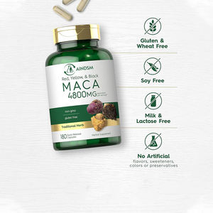 Meilleures capsules de santé immunitaire à base d'extrait de racine de maca et d'ashwagandha, capsules de maca végétariennes, capsules de maca pour soutenir l'énergie et les performances - Product Image 3