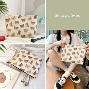 Cute Makeup Bag Aesthetic Cosmetic Bags Women Girls Travel for Bag Large Capacity Zipper Waterproof Lightweight - Product Image 6