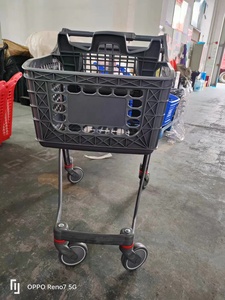 Chariot de courses de supermarché à structure en maille avec roues en PU de 4 pouces et protection anti-corrosion - Product Image 2