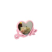 Bingkai Cermin Ajaib LED Bentuk Hati, Bingkai Foto Menyala, Hadiah Cinta Valentine, Dekorasi Meja, Grosir