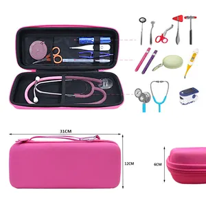 Travel Carrying Eva Hard Medical Case For 3M Littmann Classic III Stethoscope Eva Case Bag For Taylor Percussion Reflex Hammer