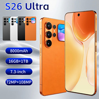 S26 Ultra 5G Smartphone Android 15 7,3 Zoll 120Hz HD LCD Rückdisplay 16GB RAM 1TB ROM 108MP Kamera 8000mAh Akku Dual SIM