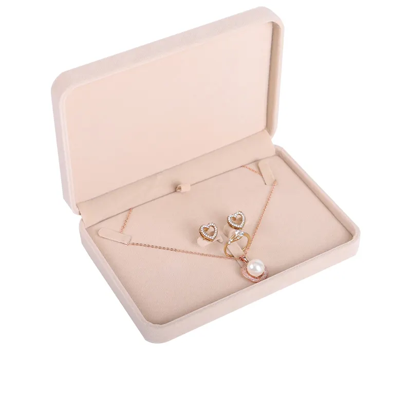 Hanhong özel logo toptan kolye bilezik takı ambalaj kutusu lüks hediye ekran kutusu kadife küpe yüzük mücevher kutusu