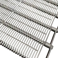 Nueva Cinta Transportadora de Malla Metálica de Acero Inoxidable con Eslabones, Grado Alimenticio SS304, Accionada por Cadena, para Transporte de Alimentos en Plantas de Fabricación