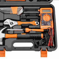 30Pcs Set Peralatan Rumah Tangga All-in-One Perkakas Tangan Palu Tang Obeng Multimeter Meteran Baja Karbon OEM Portabel