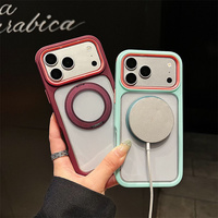 Coque de téléphone transparente anti-chute 2-en-1 en gros pour iPhone 18 12 13 14 15 17 Pro Max 15 16 Plus avec support métallique magnétique à 360°