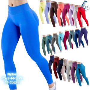 QIFA <span class=keywords><strong>Leggings</strong></span> da Yoga in Nylon con Vita a Tre Sezioni Effetto Push Up Pantaloni da <span class=keywords><strong>Donna</strong></span> per Palestra <span class=keywords><strong>Fitness</strong></span> Arricciati sui Glutei Collant per Allenamento e Corsa - Product Image 1