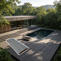 Planches de terrasse en composite WPC sans éclats, surface lisse, imperméables, pour aire de jeux pour enfants, jardin