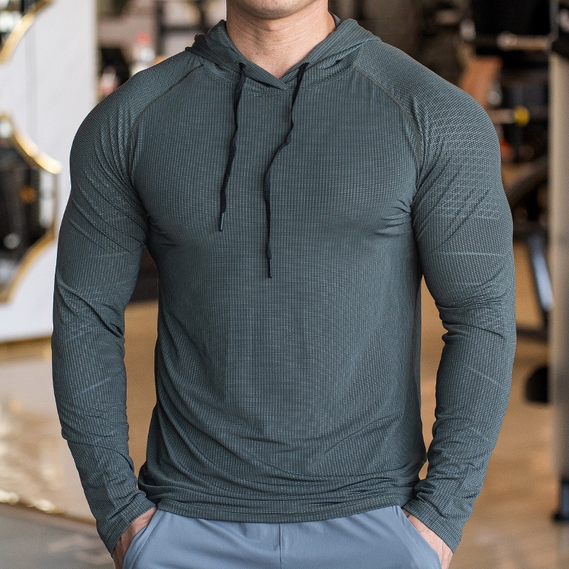 3XS-3XL Athletic Gym Training Long Sleeved Tshirt Quick Drying 
