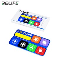 RELIFE RL-091A Plateau magnétique en alliage d'aluminium à sept sections, module de rangement magnétique puissant pour différents types de vis de caméra