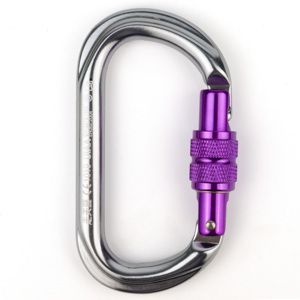 للبيع بالجملة تسلق في الهواء الطلق قوة عالية 25kN O-شكل التقط Carabiner بيضاوي الشكل Carabiner - Product Image 1