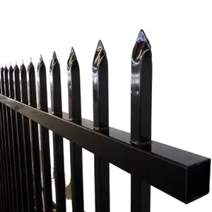 Penjualan Terbaik pipa besi baja dekoratif Modern pagar rumah bingkai aluminium yang indah keamanan lasan ganda lapis tergalvanis PVC
