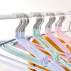 Perchas de acero inoxidable para ropa, paquete de 5, tipo gancho rectangular antideslizante para adultos y niños, organizador de ropa, perchas para abrigos - Product Image 2