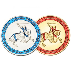 Moneda Conmemorativa de Metal del Guerrero Caballero Templario, Recuerdo Promocional del Fabricante de Regalos - Product Image 1