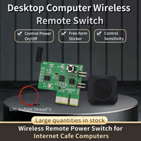 Sakelar Tombol Daya Komputer Kontrol Jarak Jauh RF Nirkabel DC3-3.6V Modul Baterai AAA Jangkauan Tetap 50m untuk Warnet