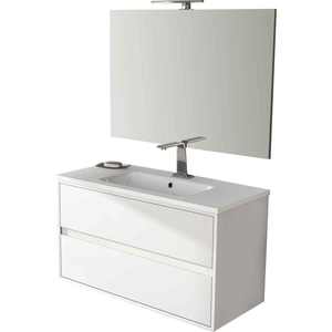 Laura 01 Miroir panoramique 100 cm avec lumière Accessoires d'intérieur - Product Image 1