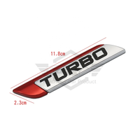 Emblème Autocollant Universel 3D en Métal TURBO pour Aile Latérale de Voiture et Coffre Arrière pour Audi BMW Ford VW Skoda Peugeot Renault