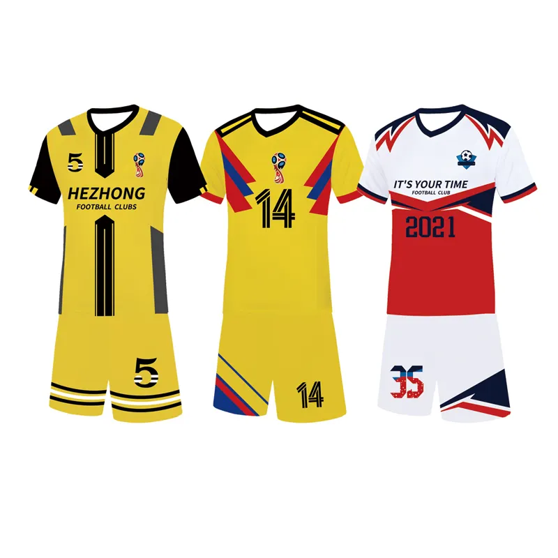 Custom Design Factory Original Fußball Uniform Kit Komplett set Hot Clubs Thai Qualität Männer Fußball tragen