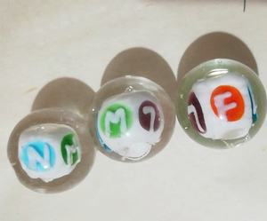 ลูกแก้วแก้วมูราโน่22มม.,ลูกบอลแก้วทรงกลมตัวอักษร3Dทำมือสำหรับตกแต่งสวนถ้วยตู้ปลาสวนจำลอง - Product Image 3