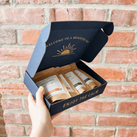Boîte d'emballage pour abonnement de dosettes de café, boîte d'expédition en carton ondulé E Flute avec rabat supérieur