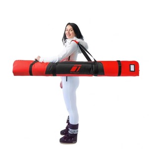 Muestra gratuita: Bolsa de esquí individual negra personalizada con bolsillo acolchado para equipo de esquí y asa ajustable, de proveedor chino. - Product Image 1